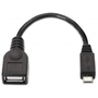 NANO CABLE Cable USB 2.0 OTG Micro USB B Macho a USB A Hembra 0,15m Negro